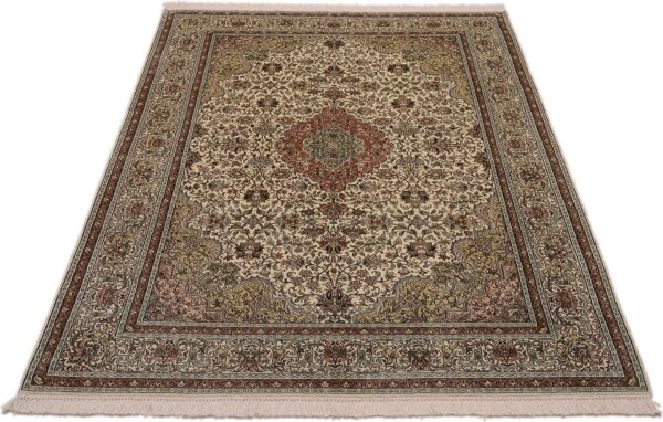 Kashmir Orientteppich 169 × 252 cm, Seide, handgeknüpft