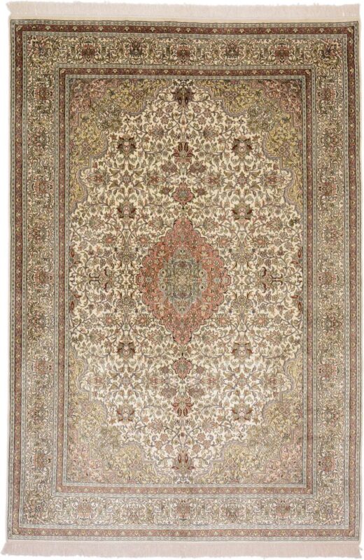 Kashmir Orientteppich 169 × 252 cm, Seide, handgeknüpft