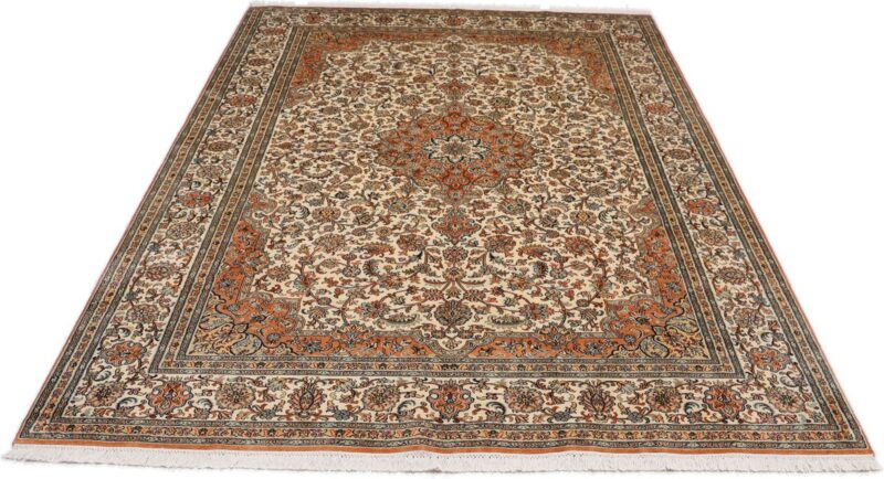 Kashmir Orientteppich 169 × 254 cm, Seide, handgeknüpft