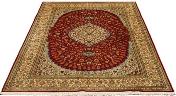 Kashmir Orientteppich 169 × 255 cm, Seide, handgeknüpft Pastell