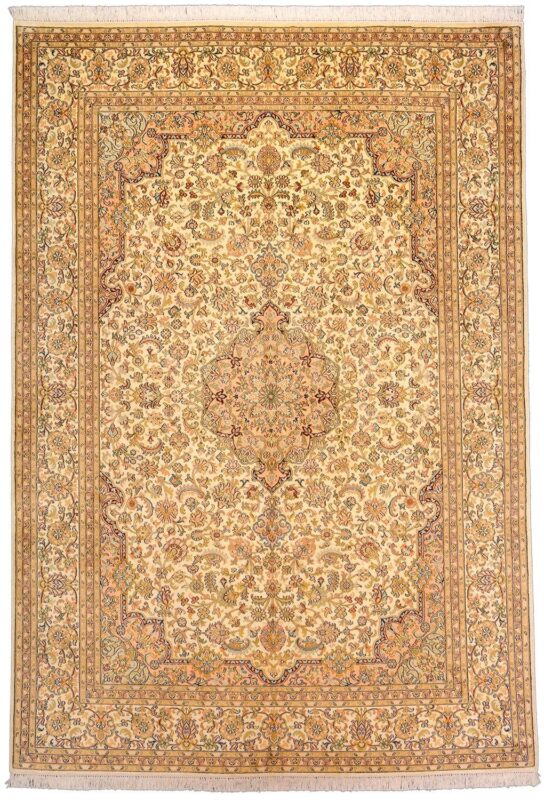 Kashmir Orientteppich 170 × 247 cm, Seide, handgeknüpft