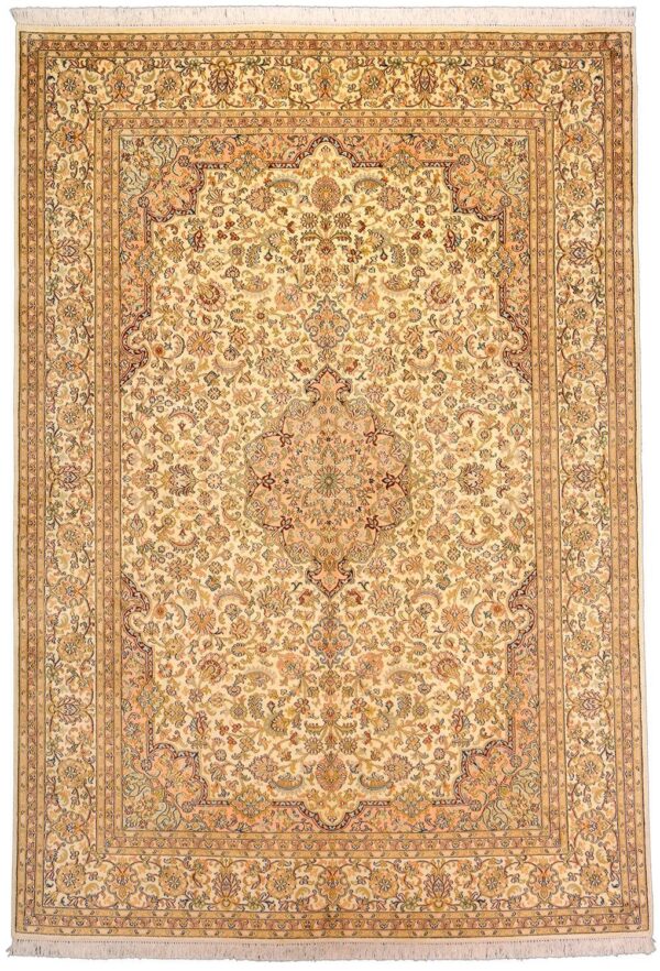 Kashmir Orientteppich 170 × 247 cm, Seide, handgeknüpft
