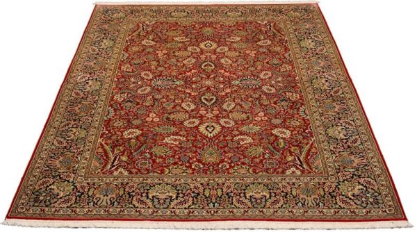 Kashmir Orientteppich 170 × 249 cm, Seide, handgeknüpft Pastell