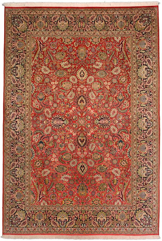 Kashmir Orientteppich 170 × 249 cm, Seide, handgeknüpft Pastell