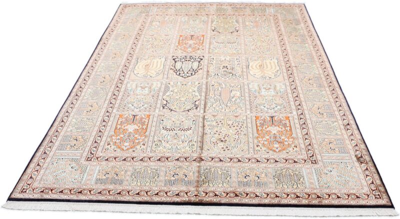 Kashmir Orientteppich 170 × 250 cm, Seide, handgeknüpft