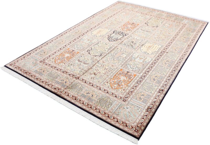 Kashmir Orientteppich 170 × 250 cm, Seide, handgeknüpft
