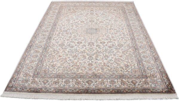 Kashmir Orientteppich 171 × 243 cm, Seide, handgeknüpft Pastell