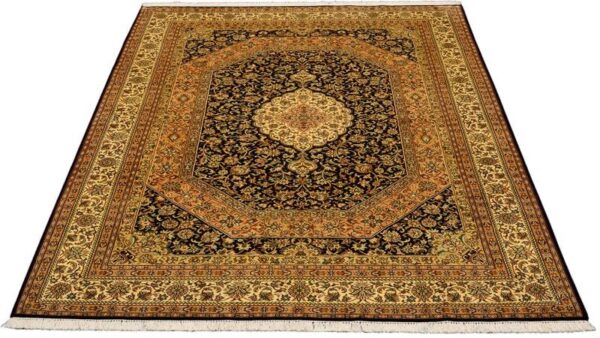 Kashmir Orientteppich 171 × 252 cm, Seide, handgeknüpft