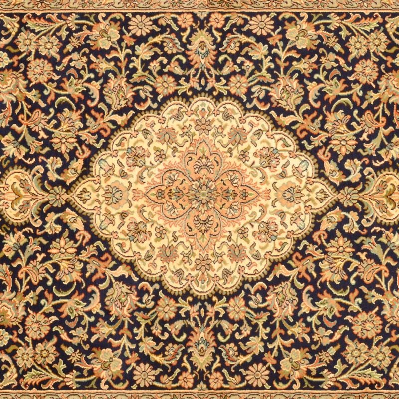 Kashmir Orientteppich 171 × 252 cm, Seide, handgeknüpft
