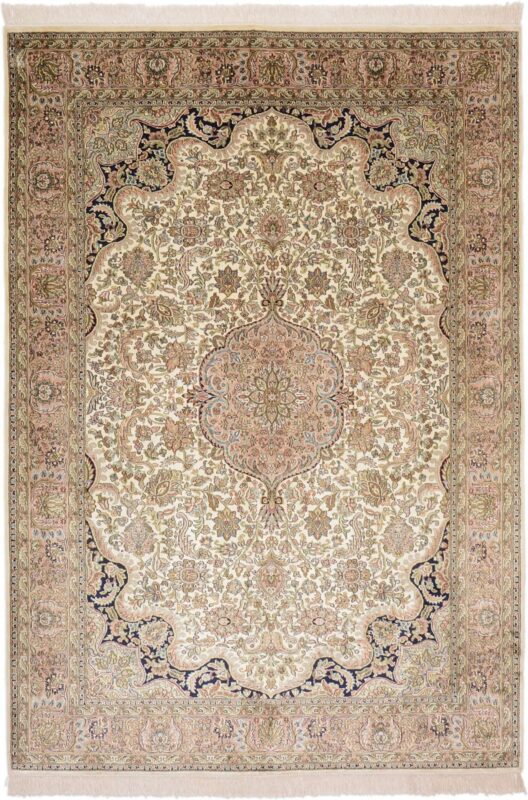 Kashmir Orientteppich 172 × 248 cm, Seide, handgeknüpft