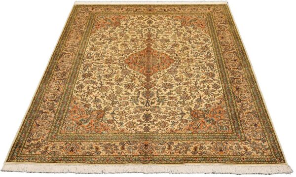 Kashmir Orientteppich 172 × 256 cm, Seide, handgeknüpft