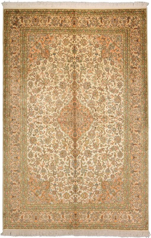 Kashmir Orientteppich 172 × 256 cm, Seide, handgeknüpft