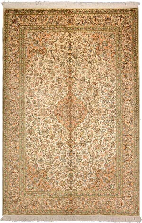 Kashmir Orientteppich 172 × 256 cm, Seide, handgeknüpft