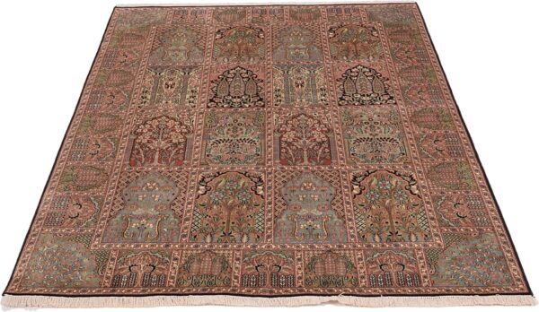 Kashmir Orientteppich 173 × 246 cm, Seide, handgeknüpft