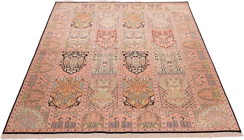 Kashmir Orientteppich 173 × 246 cm, Seide, handgeknüpft