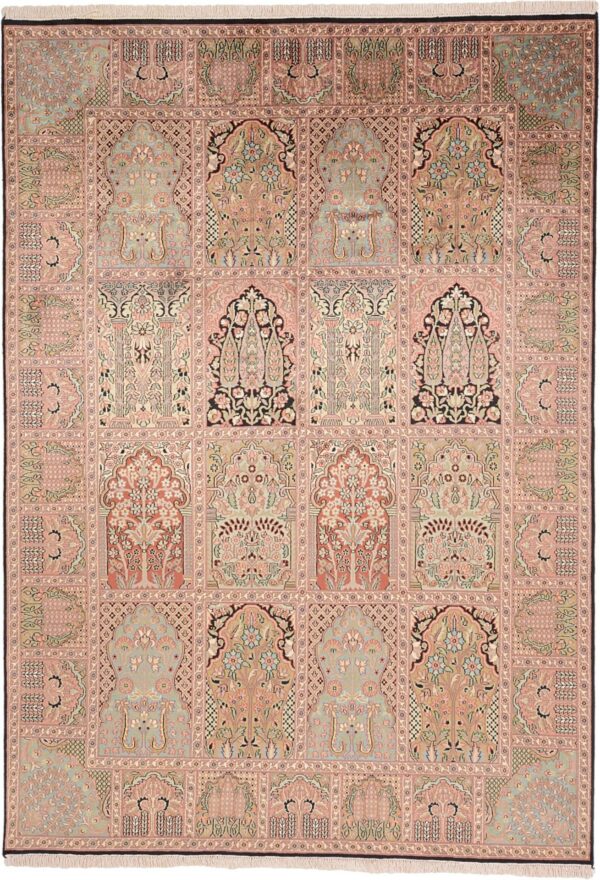 Kashmir Orientteppich 173 × 246 cm, Seide, handgeknüpft