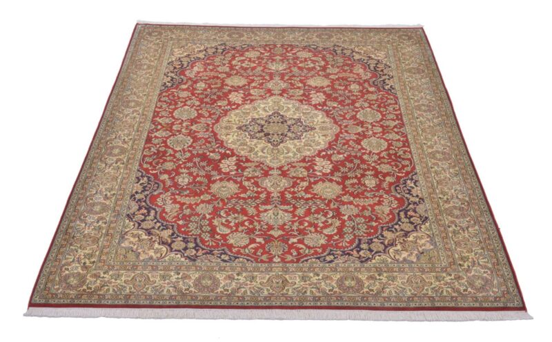Kashmir Orientteppich 173 × 252 cm, Seide, handgeknüpft