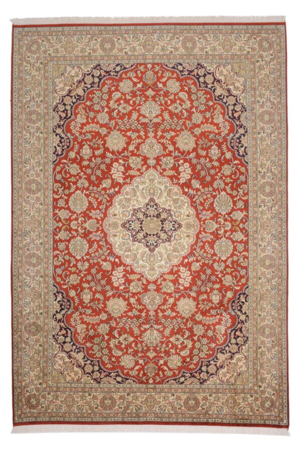 Kashmir Orientteppich 173 × 252 cm, Seide, handgeknüpft