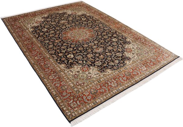 Kashmir Orientteppich 175 × 245 cm, Seide, handgeknüpft