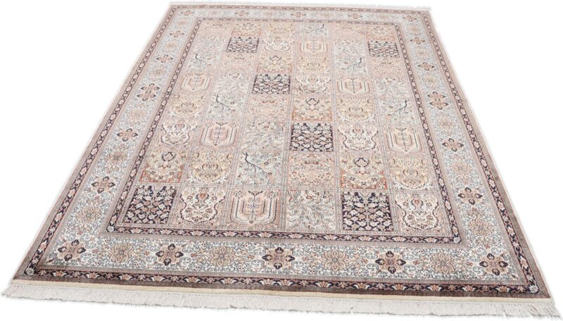 Kashmir Orientteppich 175 × 246 cm, Seide, handgeknüpft