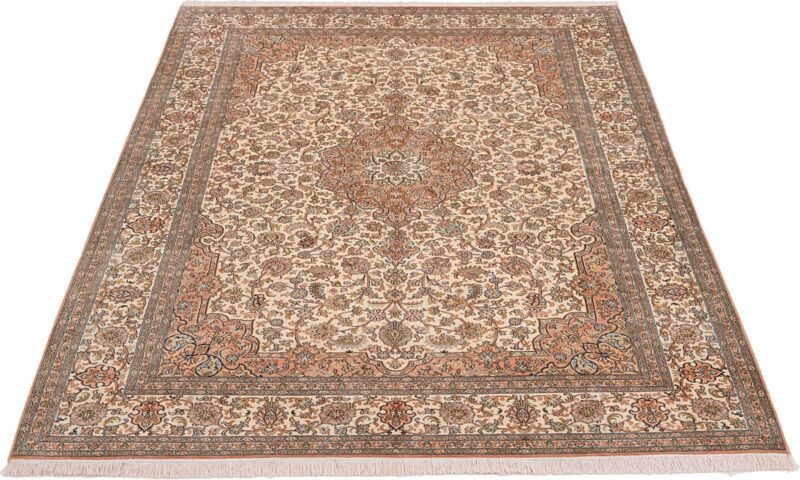 Kashmir Orientteppich 175 × 251 cm, Seide, handgeknüpft