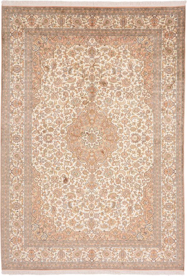 Kashmir Orientteppich 175 × 251 cm, Seide, handgeknüpft