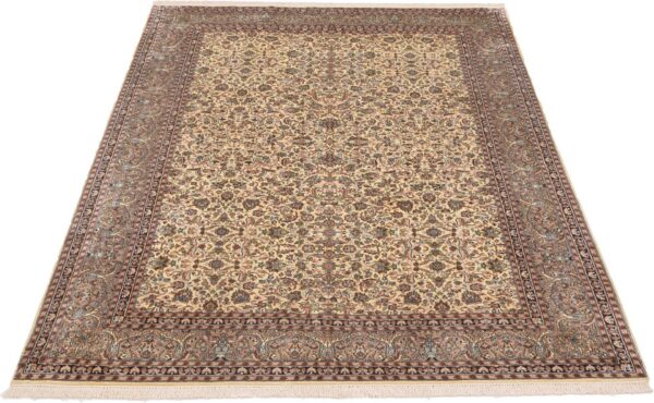 Kashmir Orientteppich 180 × 266 cm, Seide, handgeknüpft