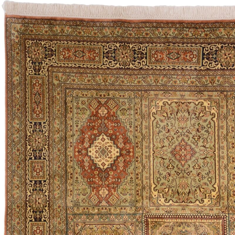 Kashmir Orientteppich 182 × 270 cm, Seide, handgeknüpft