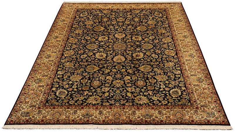 Kashmir Orientteppich 182 × 270 cm, Seide, handgeknüpft edel