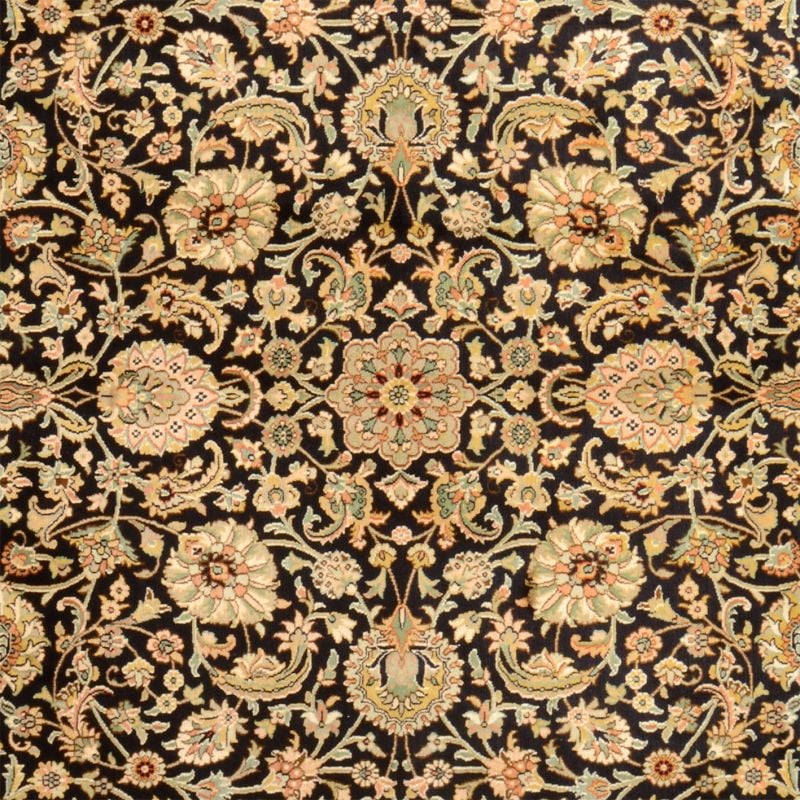 Kashmir Orientteppich 182 × 270 cm, Seide, handgeknüpft edel