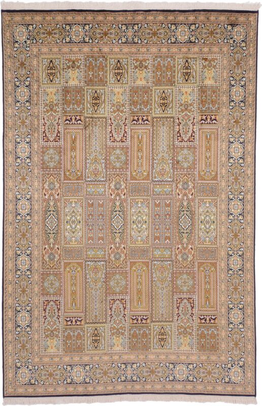 Kashmir Orientteppich 182 × 277 cm, Seide, handgeknüpft