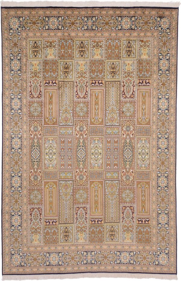 Kashmir Orientteppich 182 × 277 cm, Seide, handgeknüpft