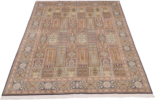 Kashmir Orientteppich 182 × 277 cm, Seide, handgeknüpft