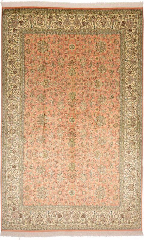 Kashmir Orientteppich 182 × 289 cm, Seide, handgeknüpft