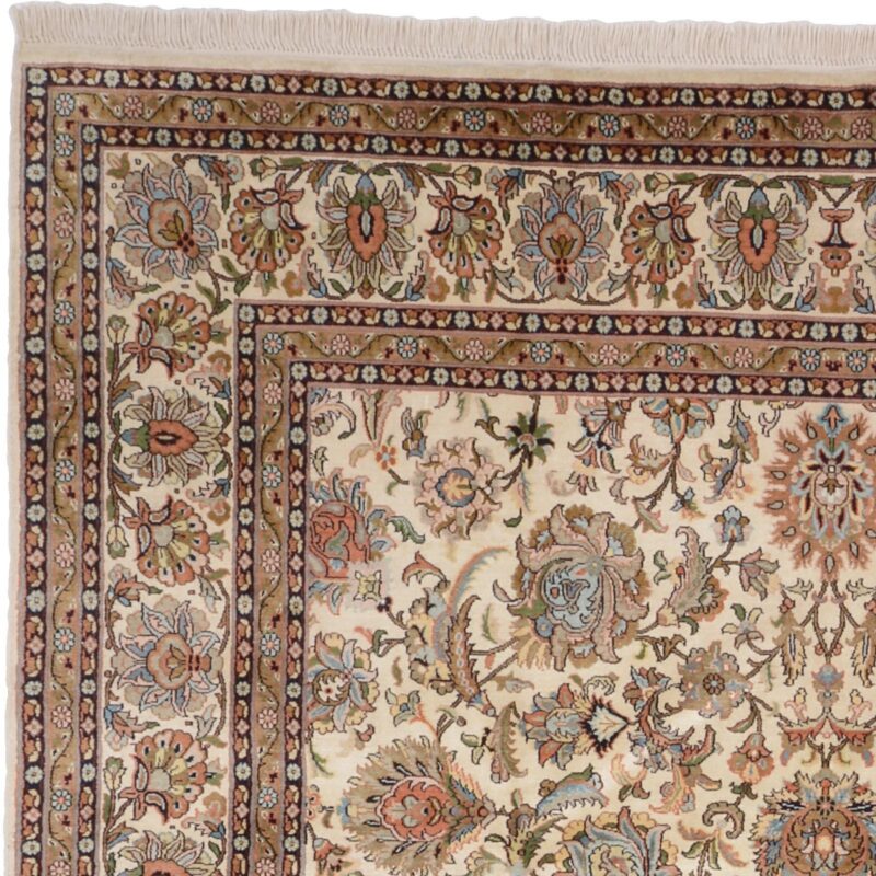Kashmir Orientteppich 182 × 290 cm, Seide, handgeknüpft fein
