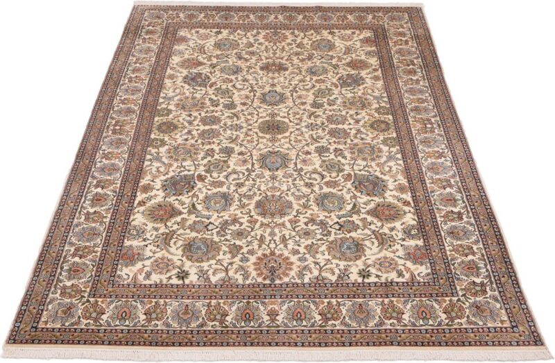 Kashmir Orientteppich 182 × 290 cm, Seide, handgeknüpft fein