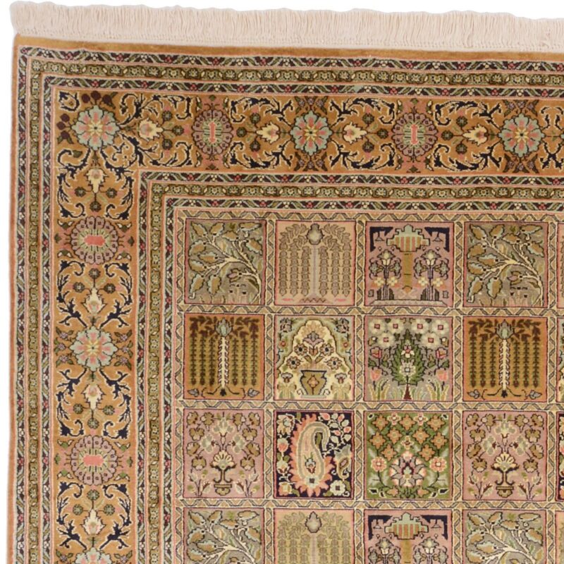 Kashmir Orientteppich 183 × 274 cm, Seide, handgeknüpft