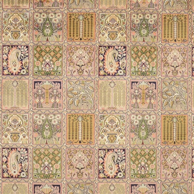 Kashmir Orientteppich 183 × 274 cm, Seide, handgeknüpft