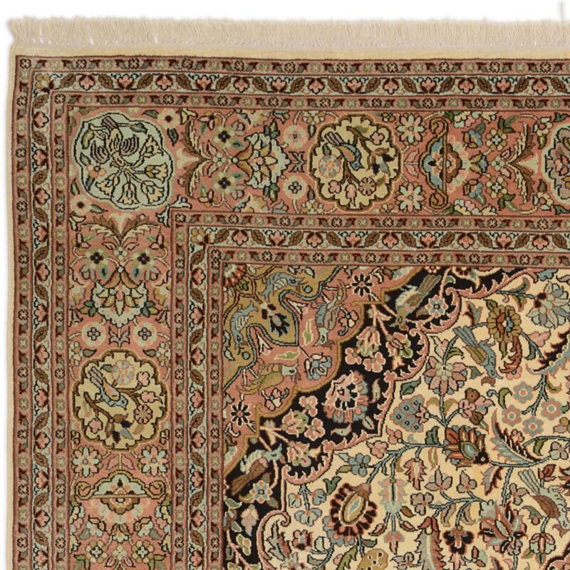 Kashmir Orientteppich 184 × 269 cm, Seide, handgeknüpft