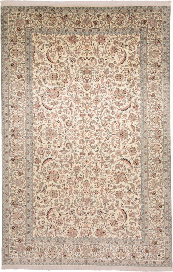 Kashmir Orientteppich 184 × 280 cm, Seide, handgeknüpft edel