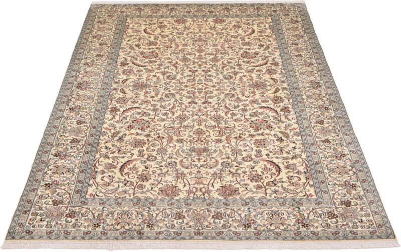 Kashmir Orientteppich 184 × 280 cm, Seide, handgeknüpft edel