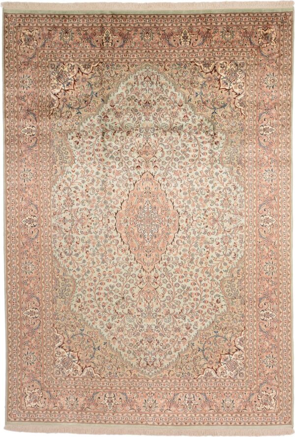 Kashmir Orientteppich 185 × 266 cm, Seide, handgeknüpft