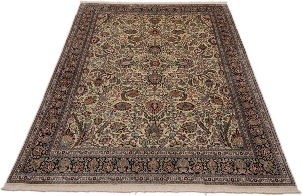 Kashmir Orientteppich 185 × 271 cm, Seide, handgeknüpft