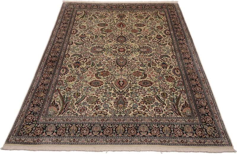 Kashmir Orientteppich 185 × 271 cm, Seide, handgeknüpft
