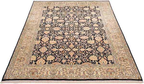 Kashmir Orientteppich 185 × 273 cm, Seide, handgeknüpft