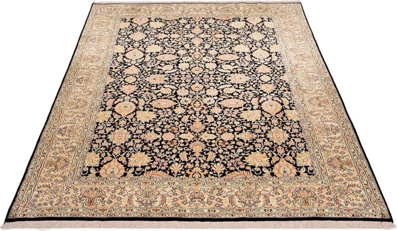 Kashmir Orientteppich 185 × 273 cm, Seide, handgeknüpft