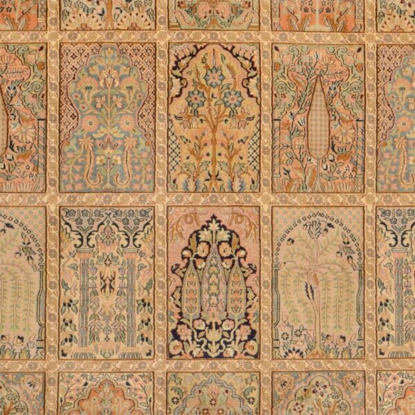 Kashmir Orientteppich 185 × 276 cm, Seide, handgeknüpft