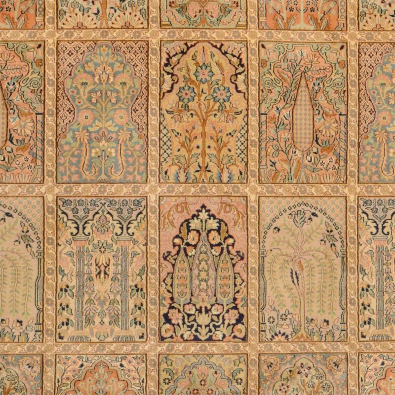 Kashmir Orientteppich 185 × 276 cm, Seide, handgeknüpft