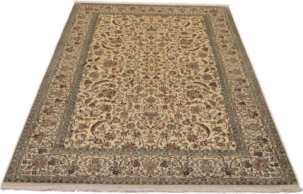 Kashmir Orientteppich 185 × 277 cm, Seide, handgeknüpft