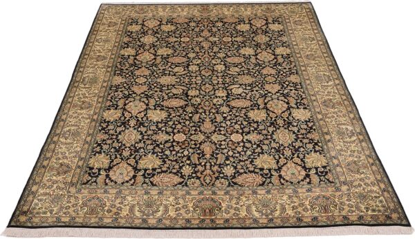 Kashmir Orientteppich 185 × 278 cm, Seide, handgeknüpft
